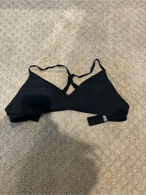 aerie Black Wireless Bralette with Decorative Strappy Detail